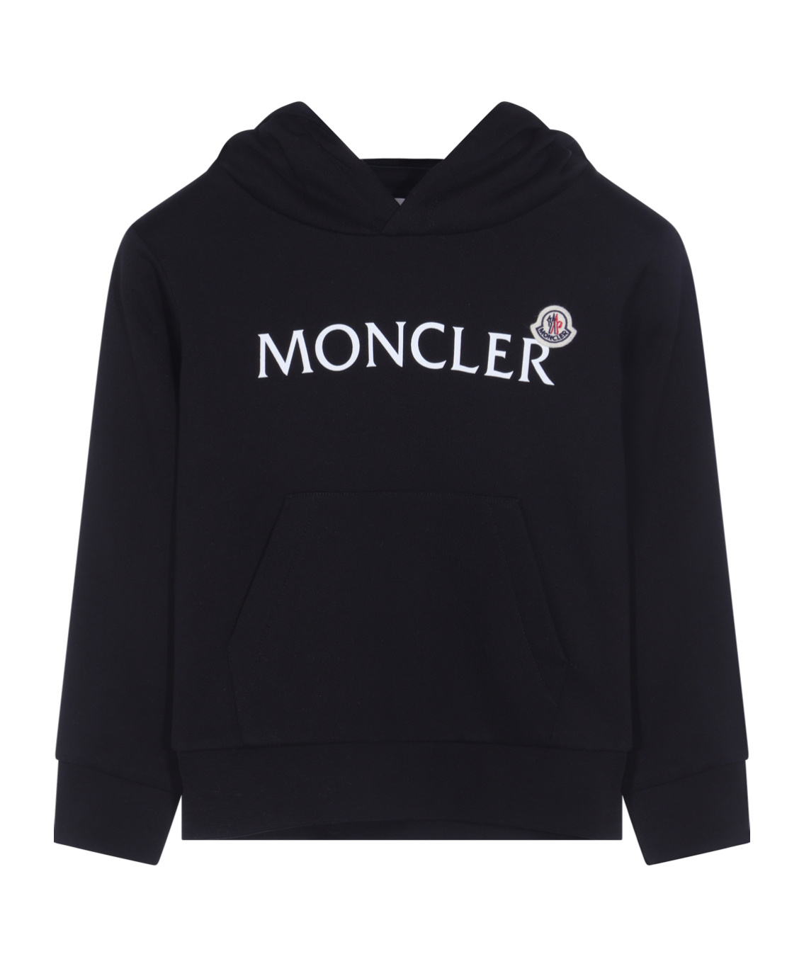Moncler Enfant Logo Patch Hoodie In Black