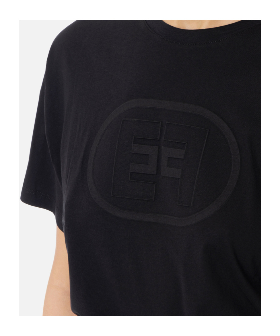 Elisabetta Franchi Short-sleeved T-shirt In Black