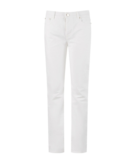 Max Mara Belt Loop Jeans In White