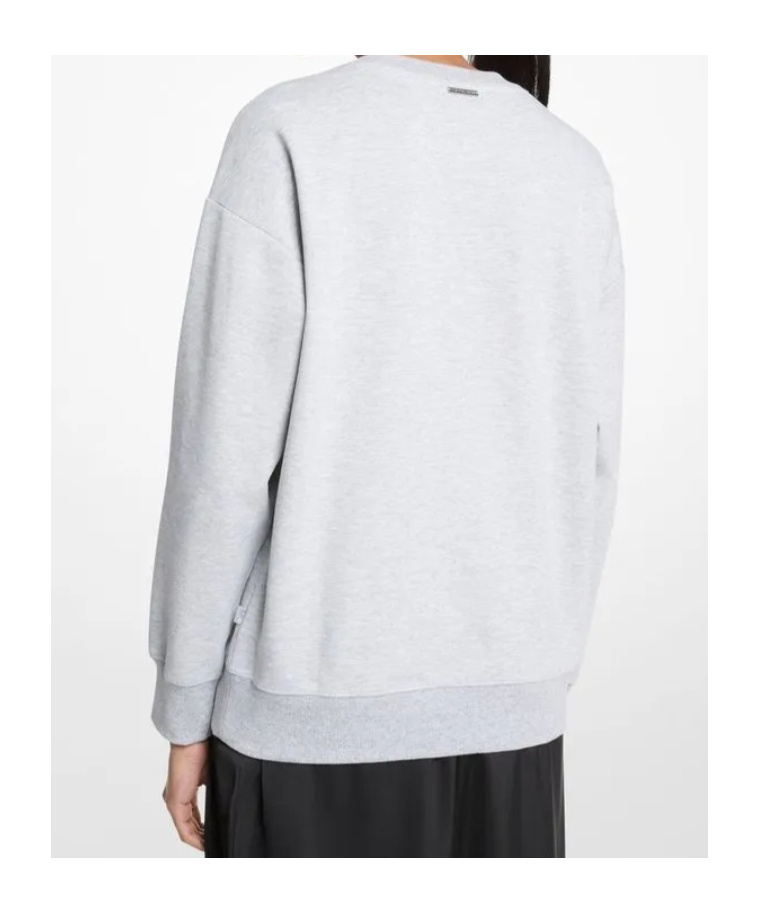 Michael Michael Kors Embossed-logo Sweatshirt In Gray