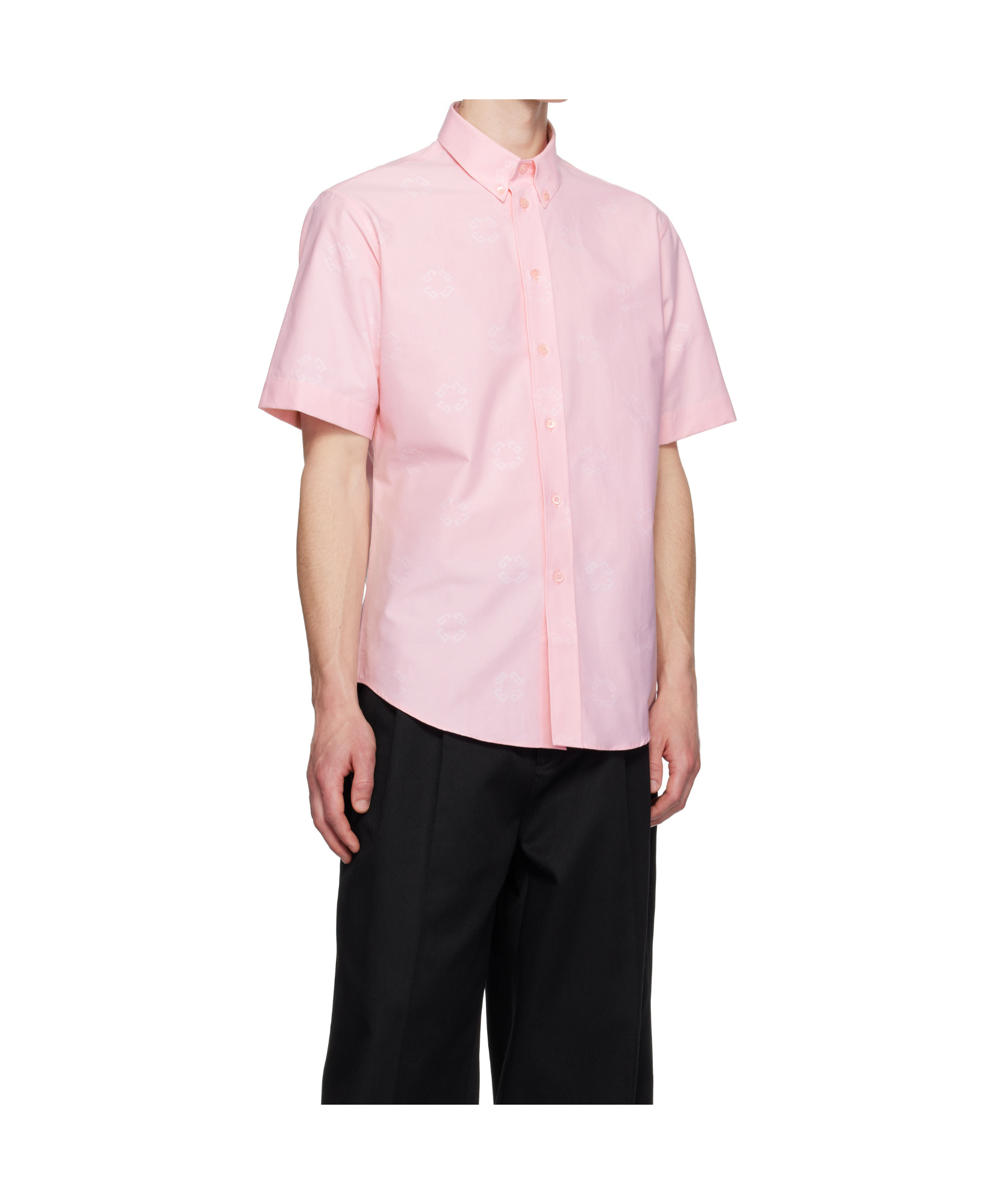 Givenchy Pink Short Sleeve Custom Fit Shirt In Tender Pink