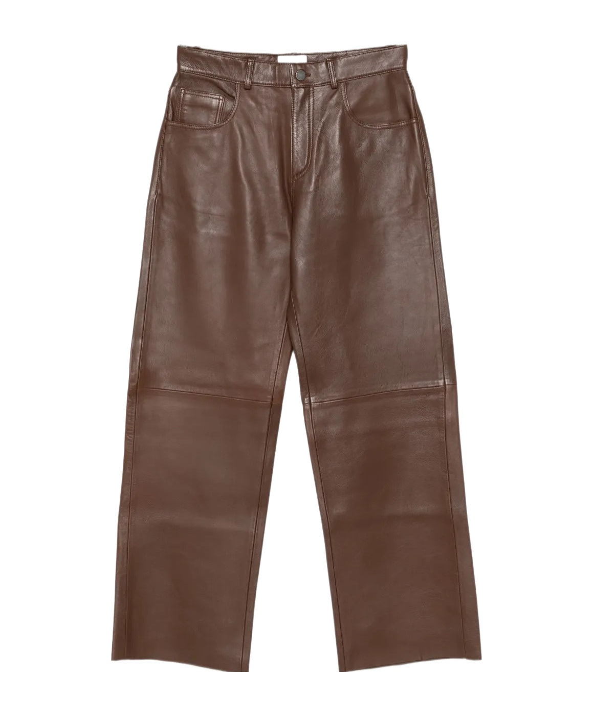 Haikure Belt Loop Casual Pants In Brown