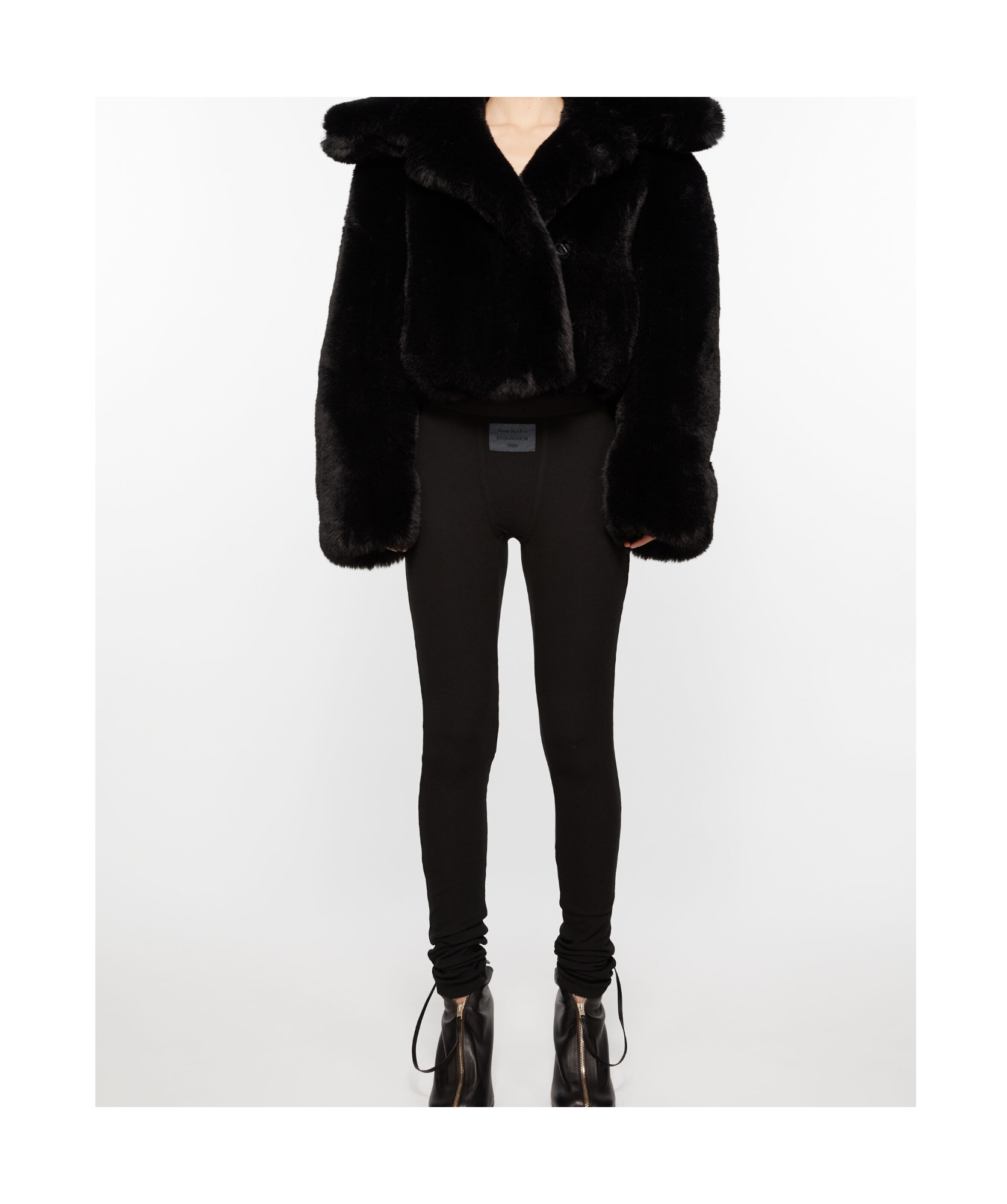Shop Acne Studios Rib Tights In Black