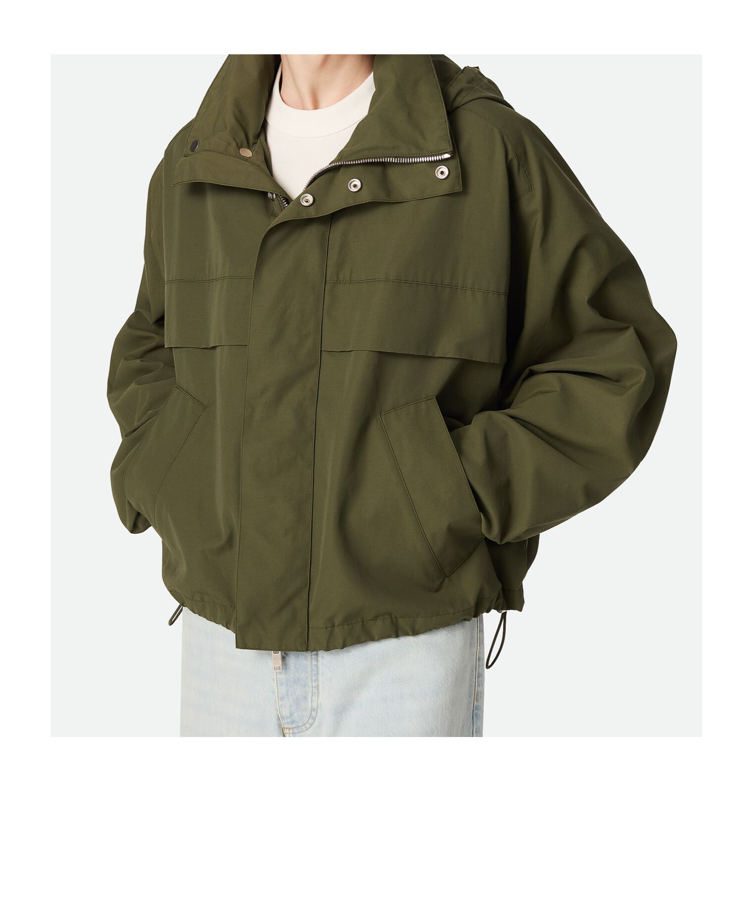 Bottega Veneta Blouson Aus Technischer Baumwolle In Green