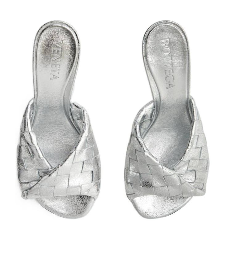 Bottega Veneta Blink Mules In Gray
