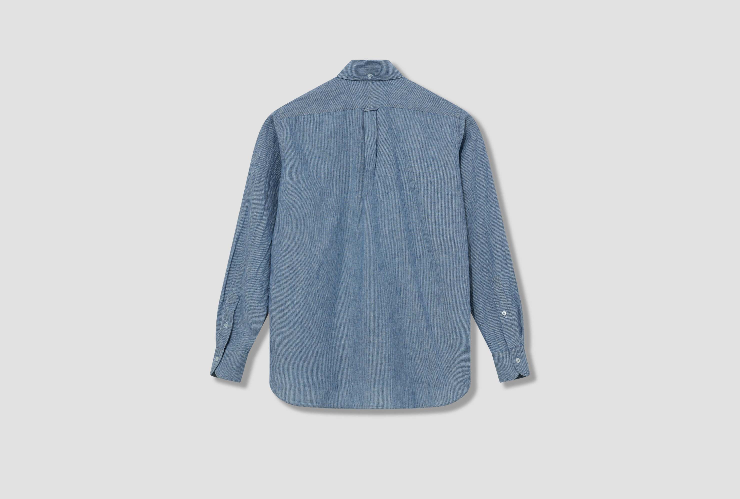 Drake's London Long-sleeved Shirt In Blue