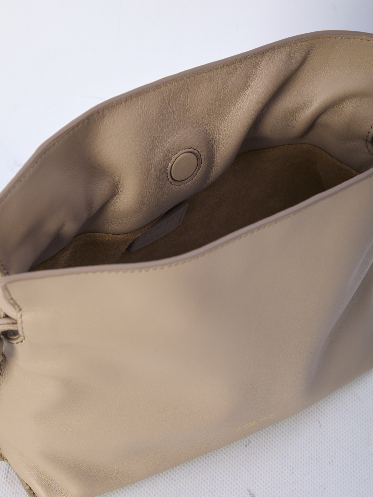 Loewe Mini Flamenco Clutch In Nappa Calfskin In Nude