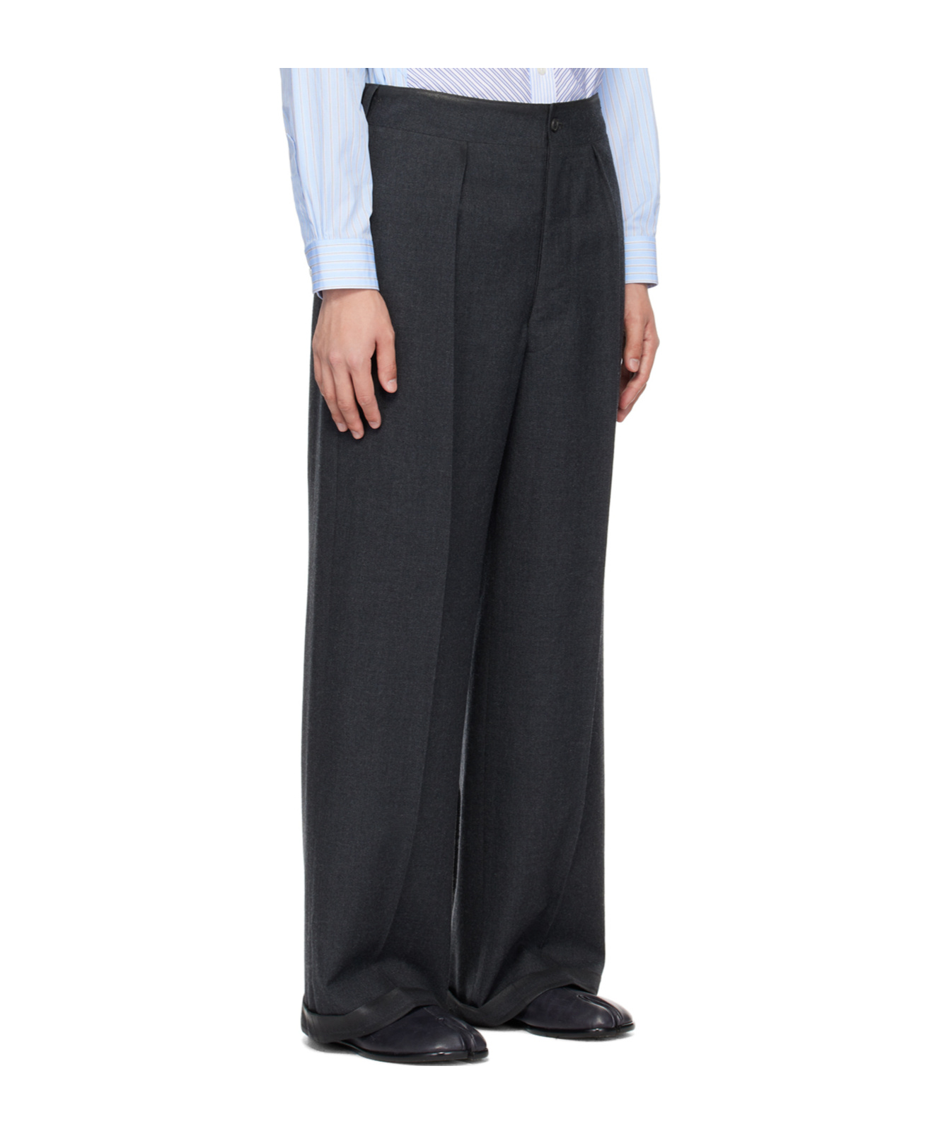 Maison Margiela Belt-loop Casual Pants In Black