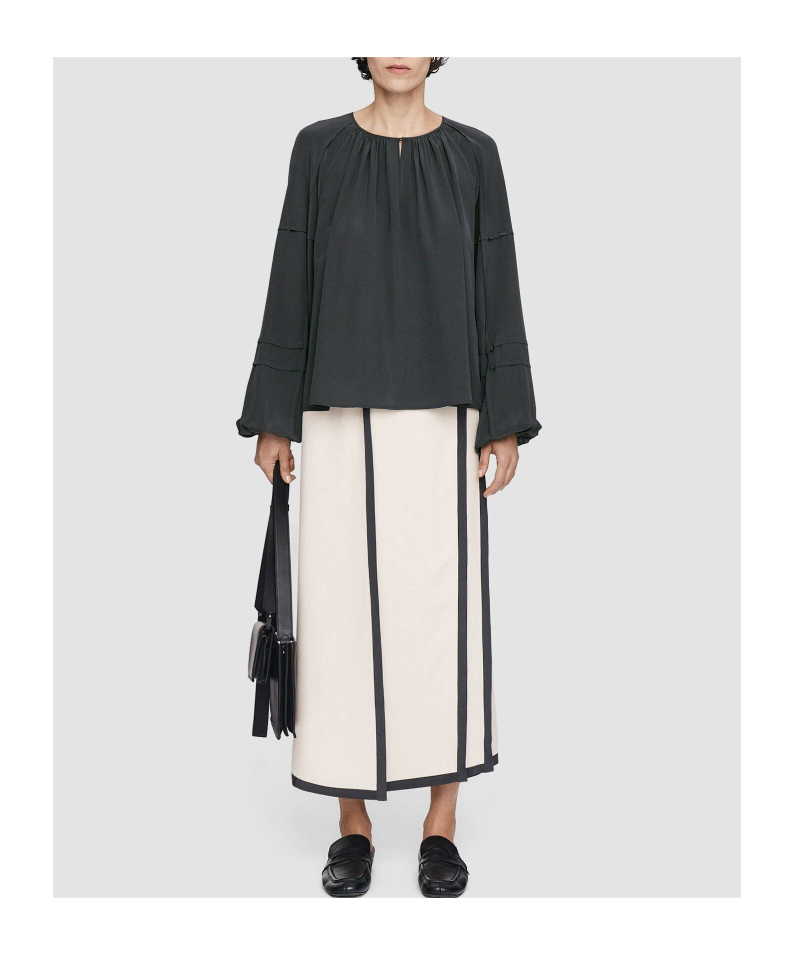 Joseph Long-sleeved Blouse In Black