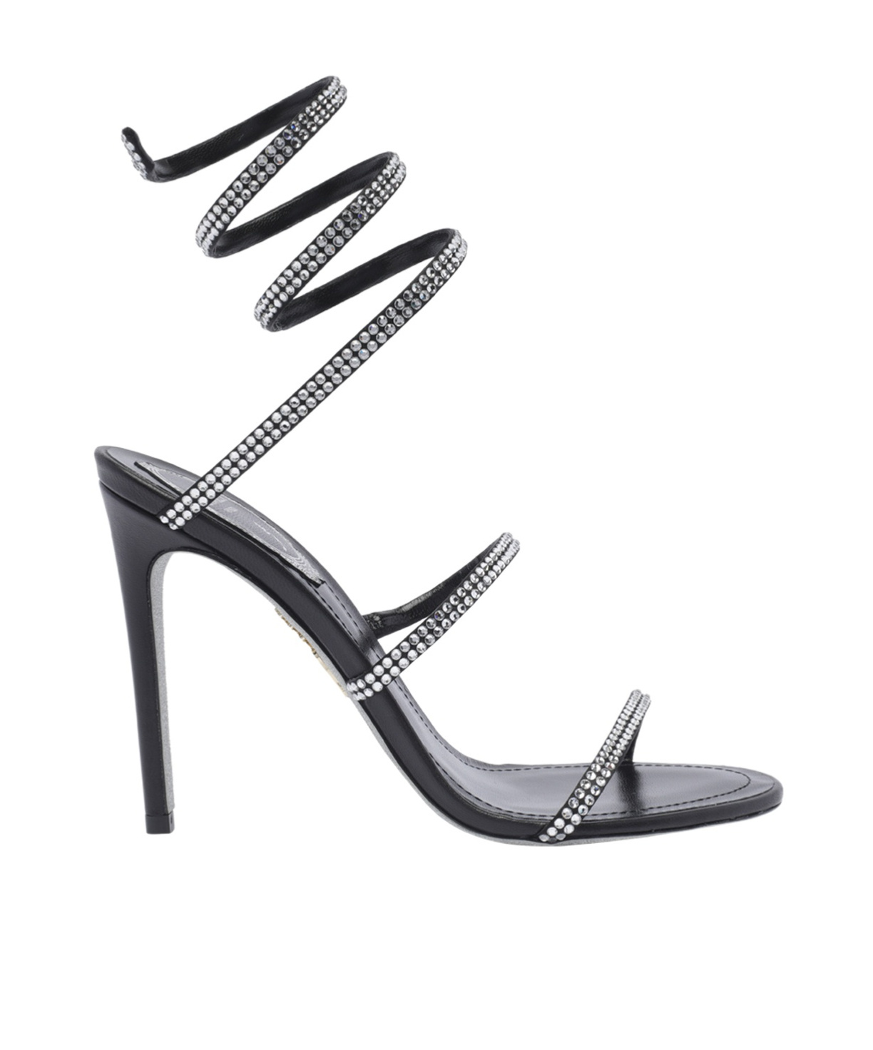 René Caovilla 105mm Cleo Sandals In Black