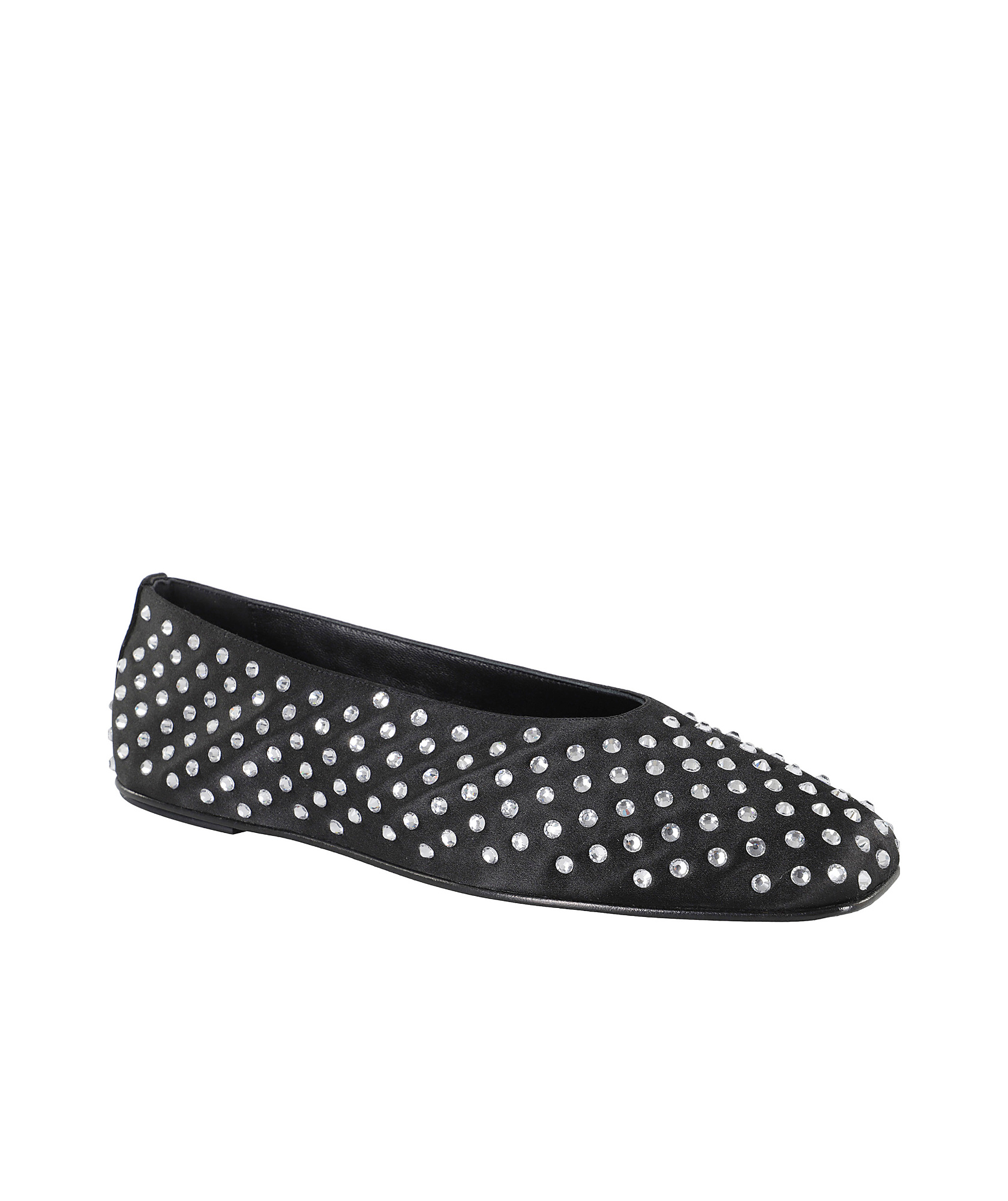 Magda Butrym Black Satin Ballerinas In Black
