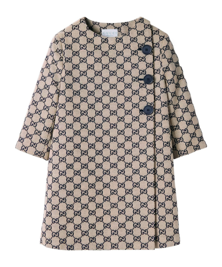 Gucci Gg Canvas Coat In Neutral