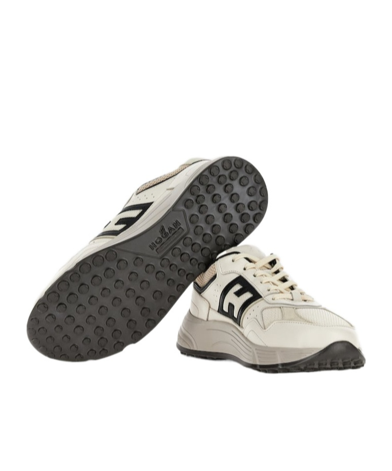 Hogan Hyperlight Sneaker In Smooth Leather In Nude