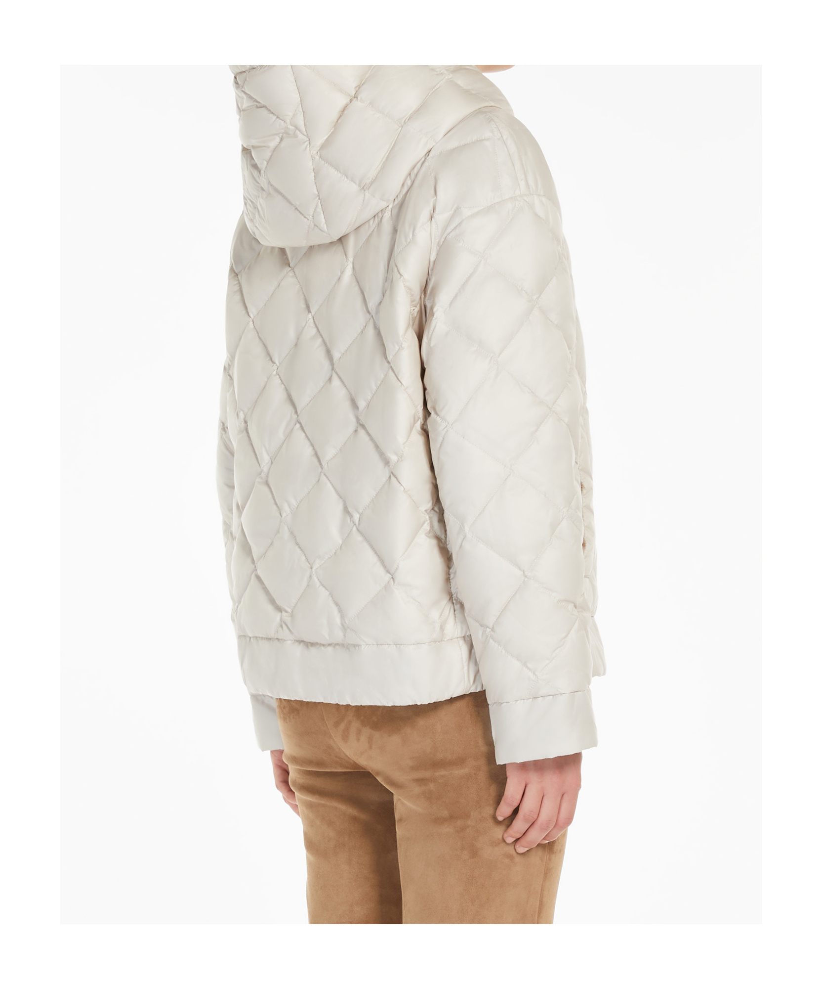 Max Mara Short Double-sided Down Jacket In White