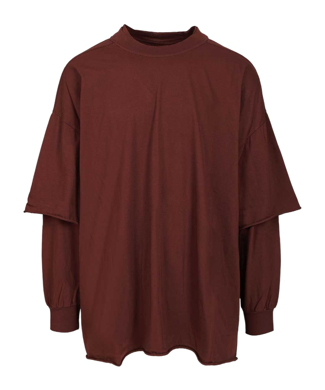 Rick Owens Drkshdw Layered Long-sleeved T-shirt In Brown
