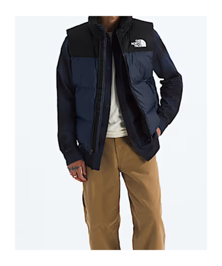 The North Face Retro Nuptse 1996 Black Down Jacket In Blue