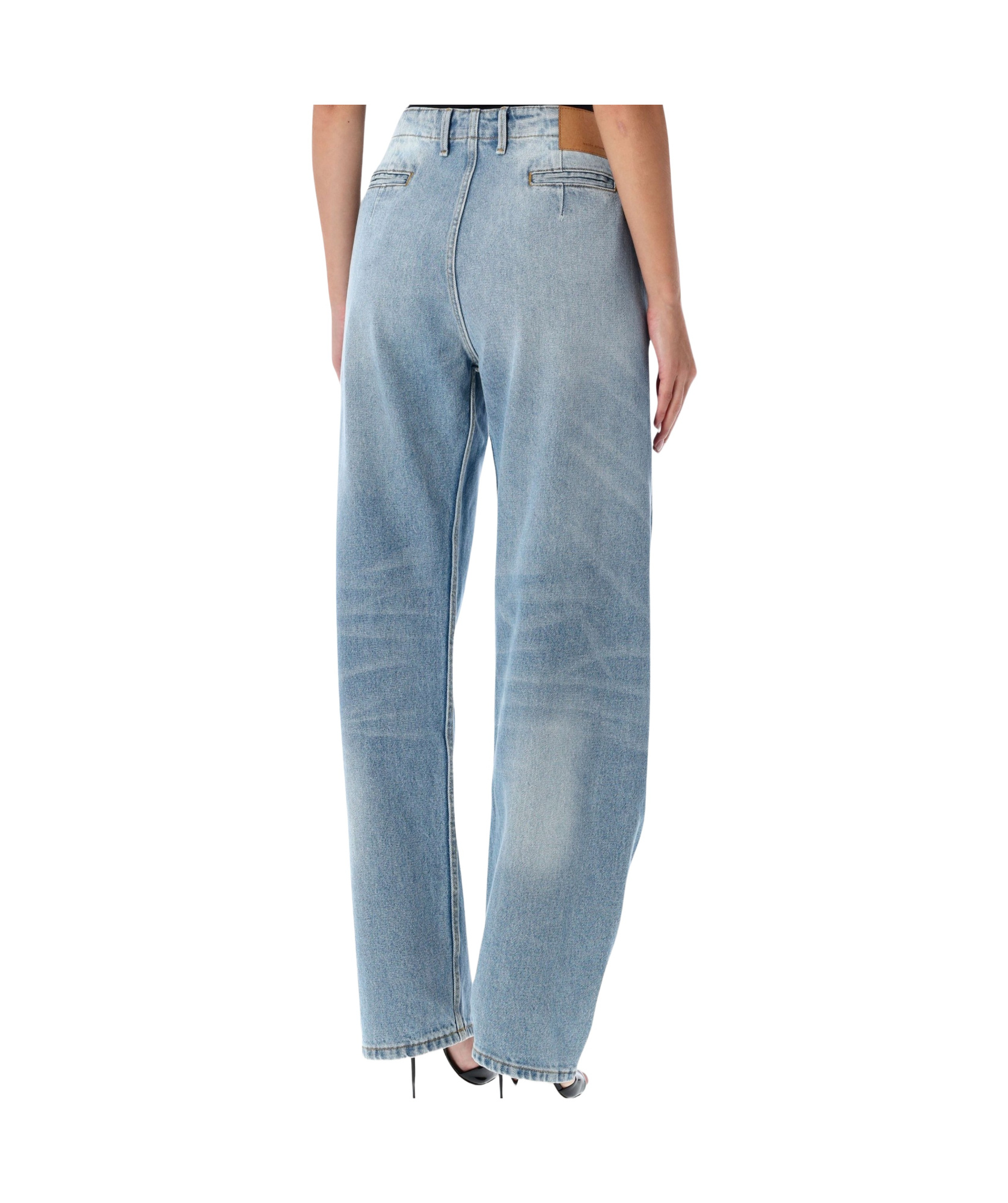 Magda Butrym Mid Waist Straight-leg Jeans In Blue