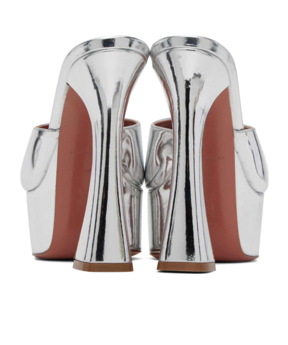 Shop Amina Muaddi Dalida Square-toed High-heeled Sandals In White