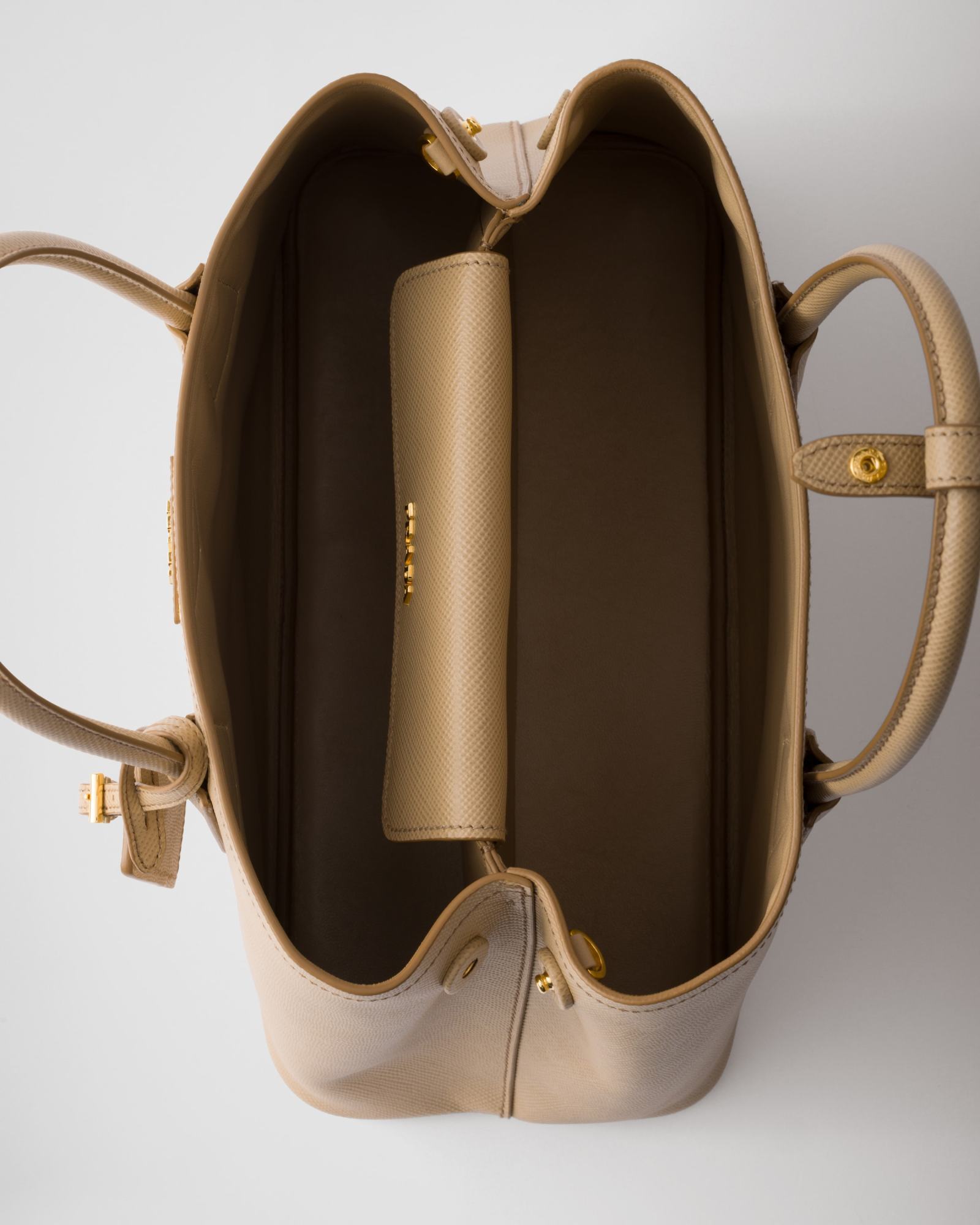 Prada Medium Logo Shoulder Bag In Yellow