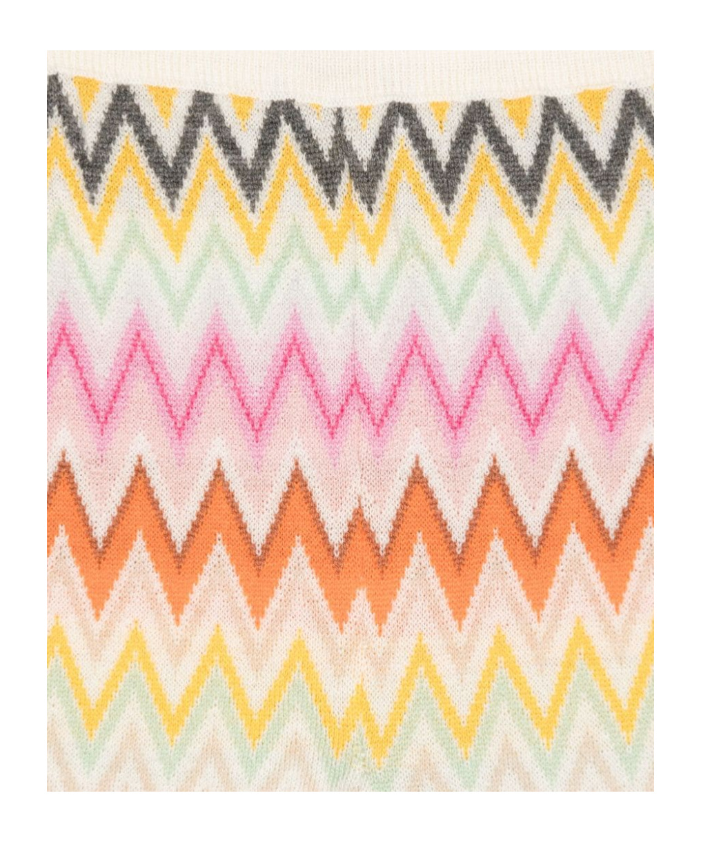 Missoni Zigzag-woven Knitted Trousers In Nude