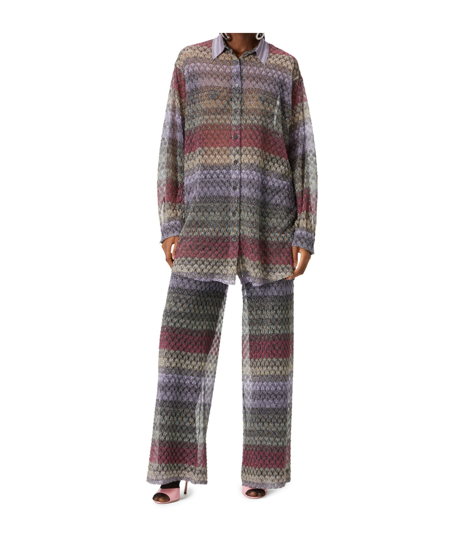 Missoni Wide Leg Casual Pants In Multi-color