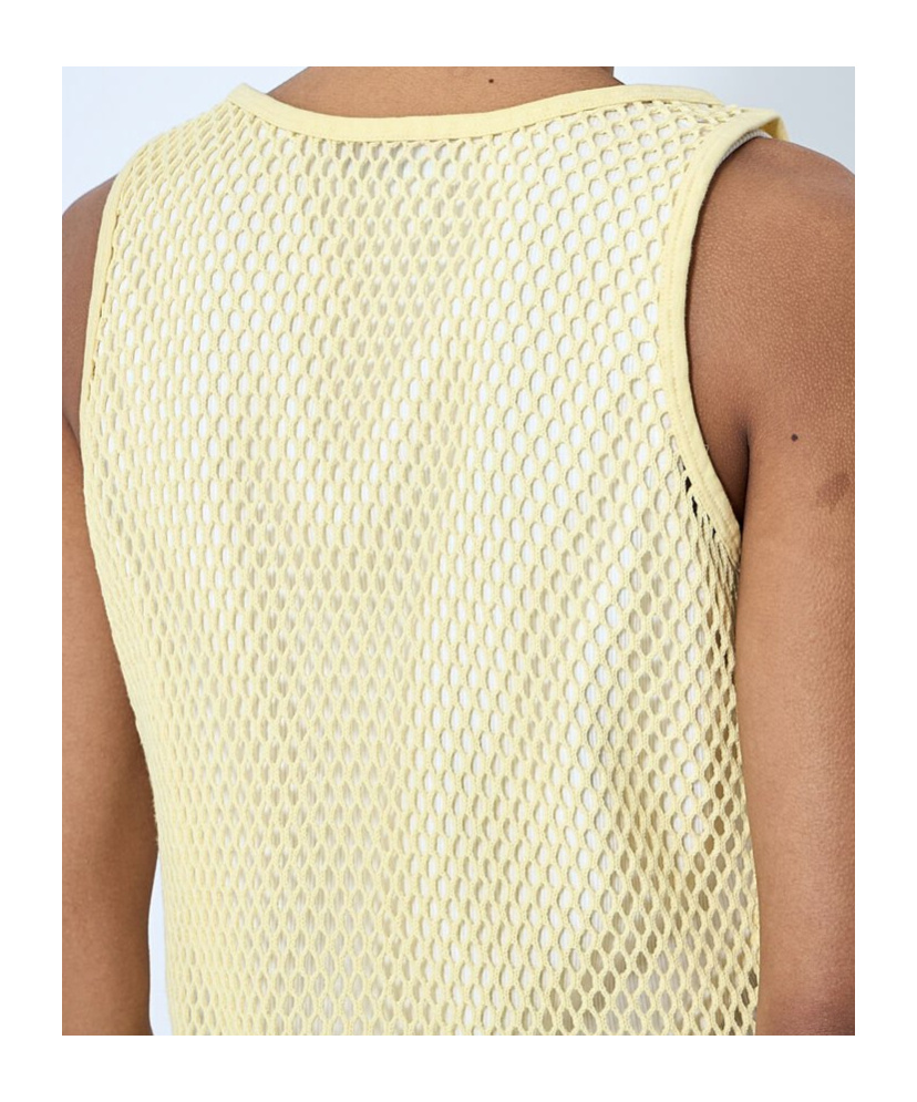 Prada Round Neck Sleeveless Vest In Yellow