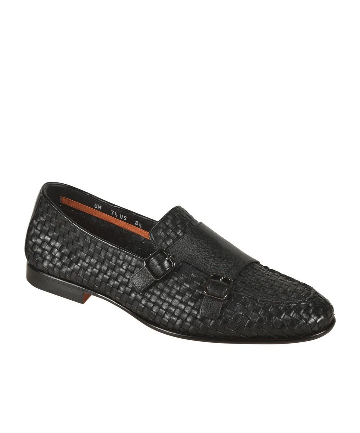 Santoni Leather Carlos Double-strap Monk Shoes In Black
