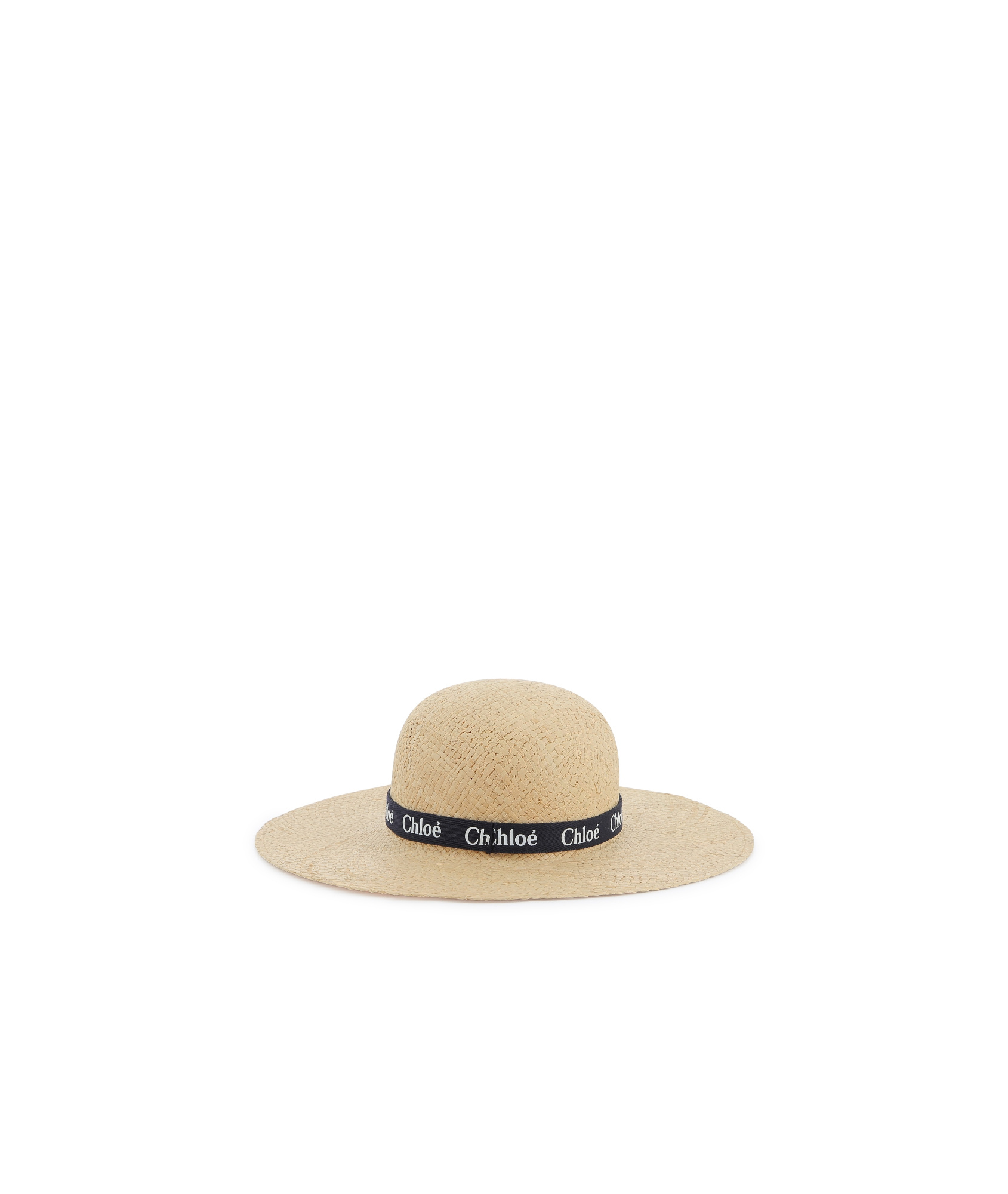 Chloé Weaving Design Straw Hat In Nude