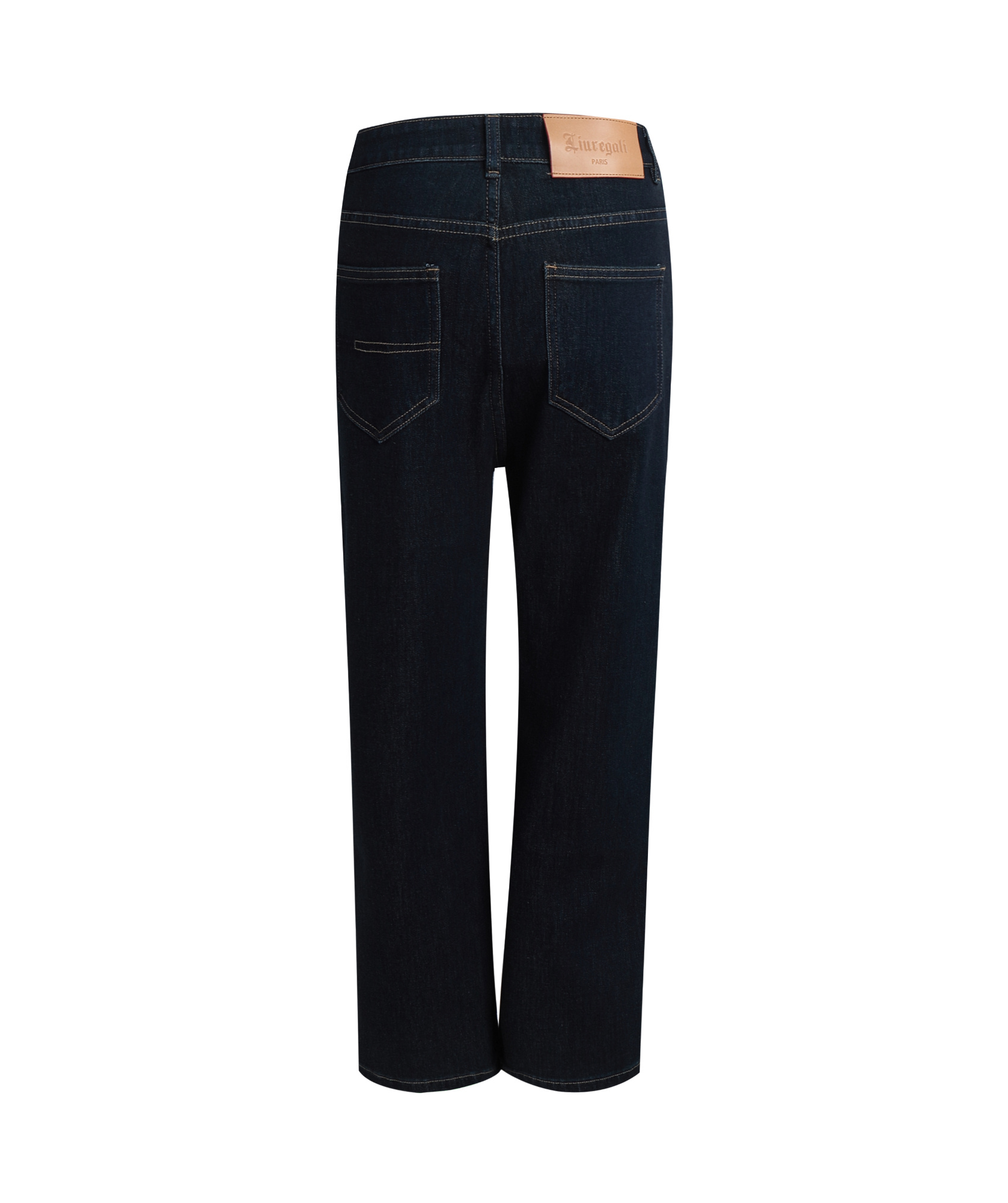 Liuregali Button Zipper Jeans Pants In Black