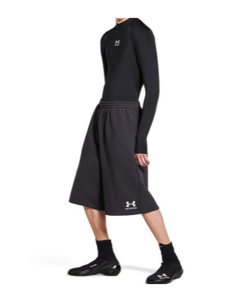 Balenciaga Black Fleece Collab Under Armour Shorts In Purple