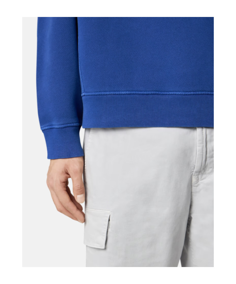 Stone Island Extra-size Round-neck Sweatshirt In Blue