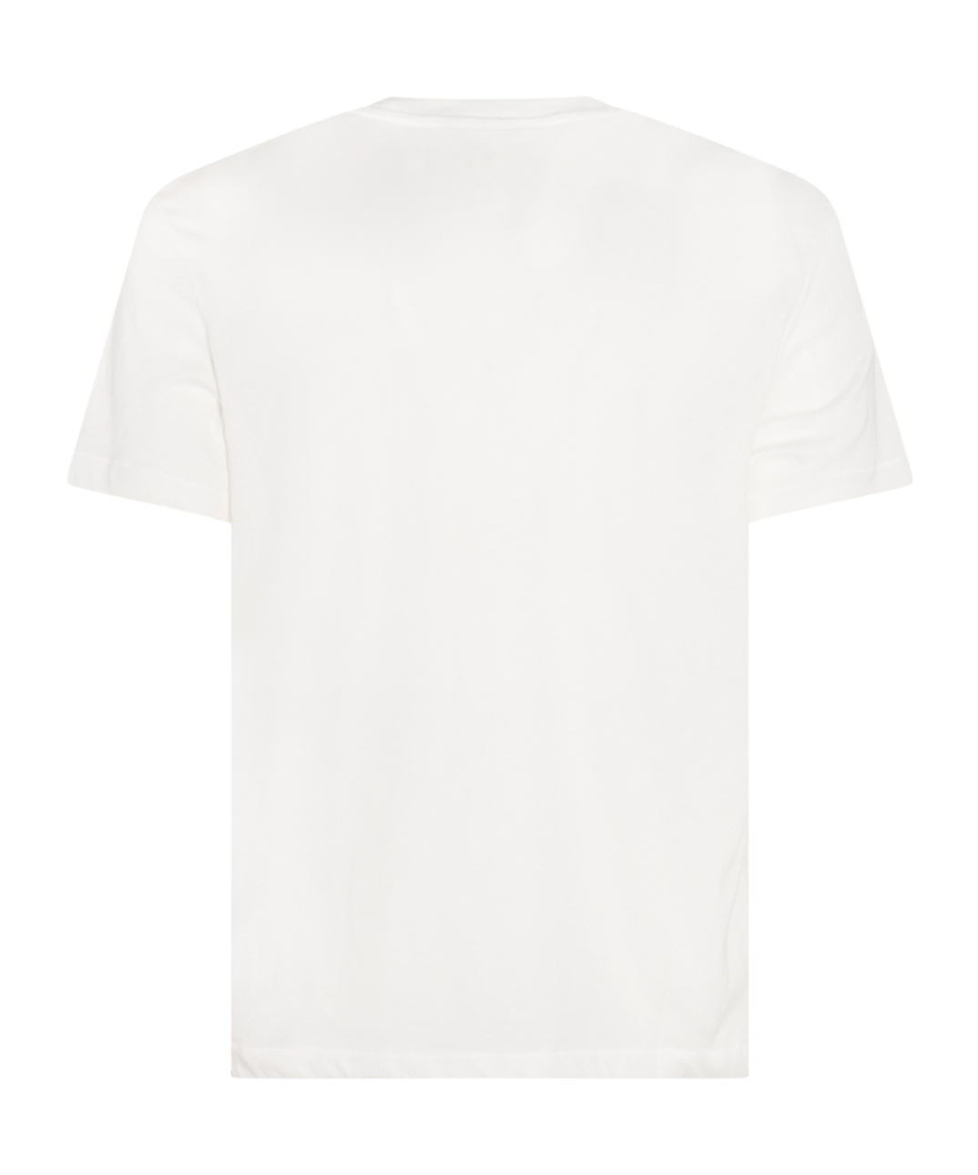 Tom Ford White Crewneck T-shirt With Tf Embroidery In Lyocell And Cotton Blend Man