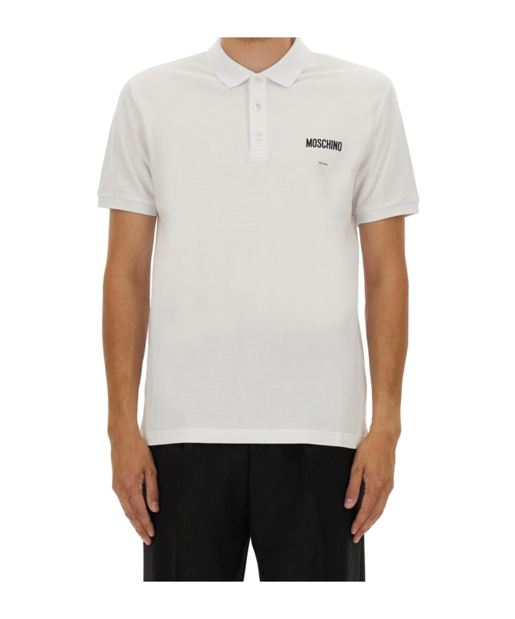 Moschino Polo Collar Short Sleeves T-shirt In White