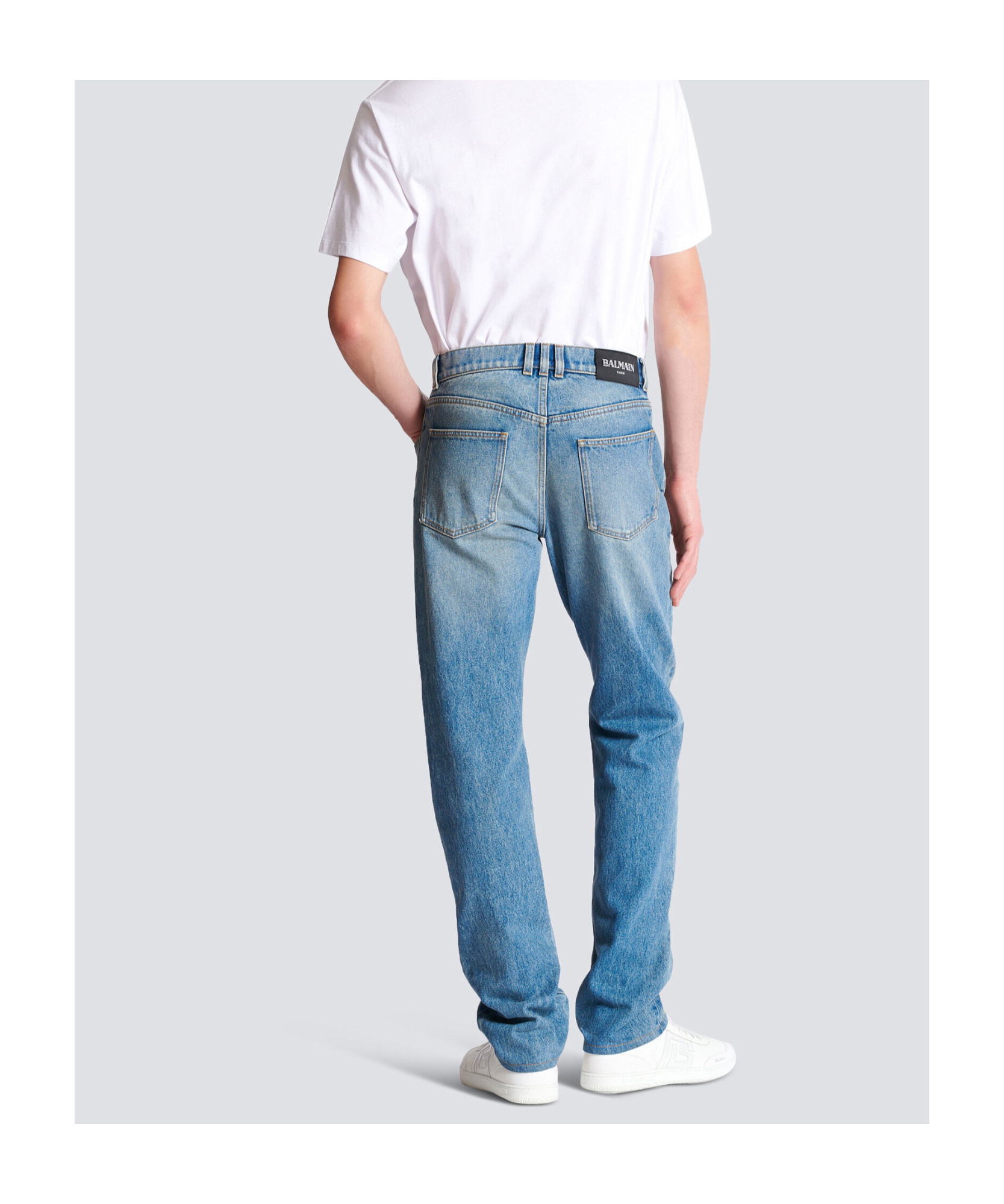 Balmain Appliqué Jeans - Men's - Cotton In Blue