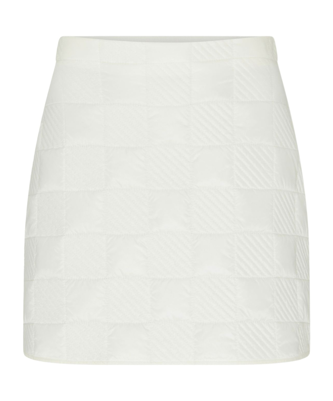 Moncler Quilted Mini Skirt With Mini Length In White