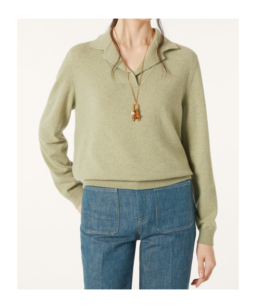 Shop Loro Piana Polo Sweater In Forest Land Green