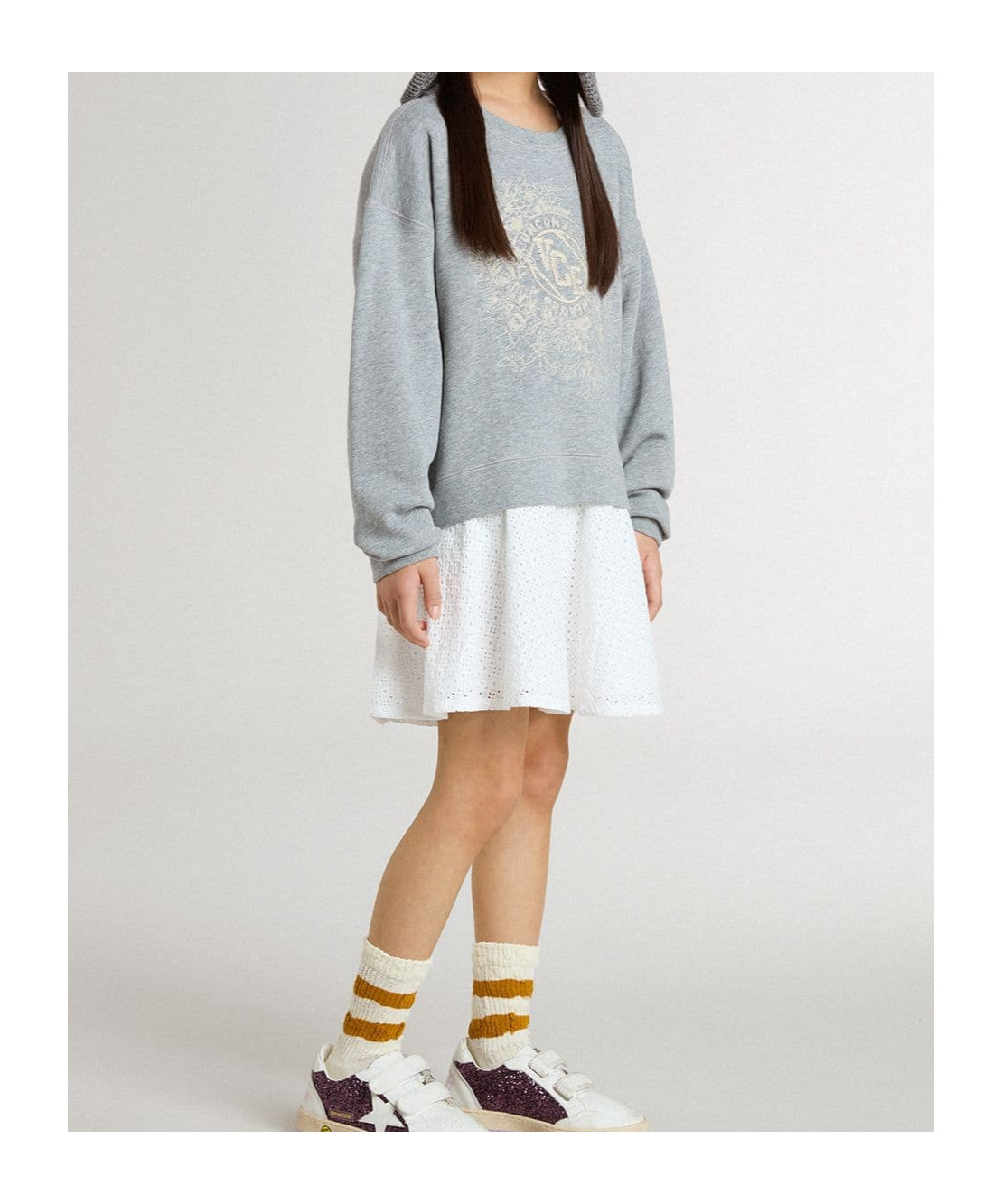 Golden Goose Long-sleeved Dress In Gray