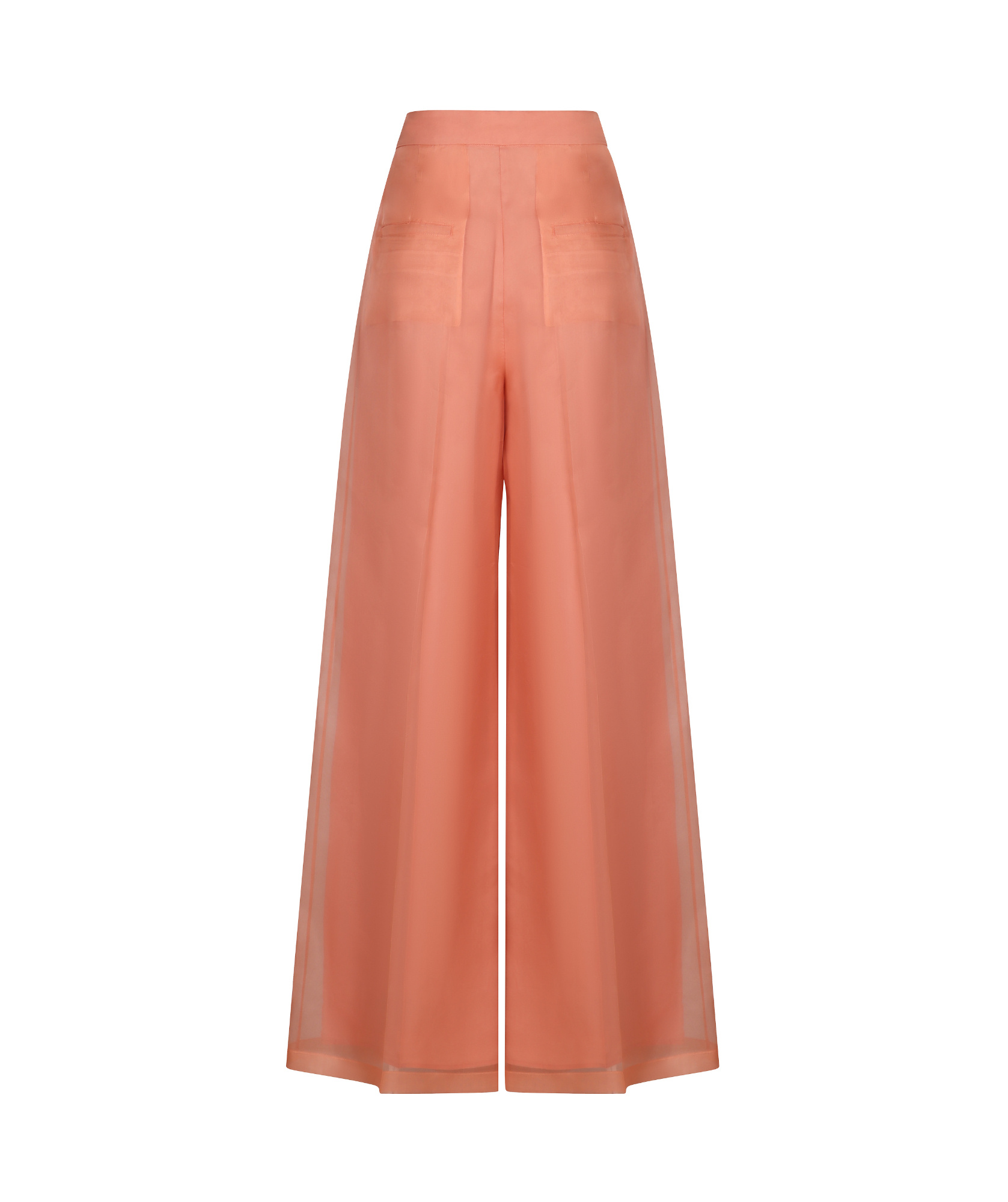 Max Mara Silk Organza Trousers In Pink