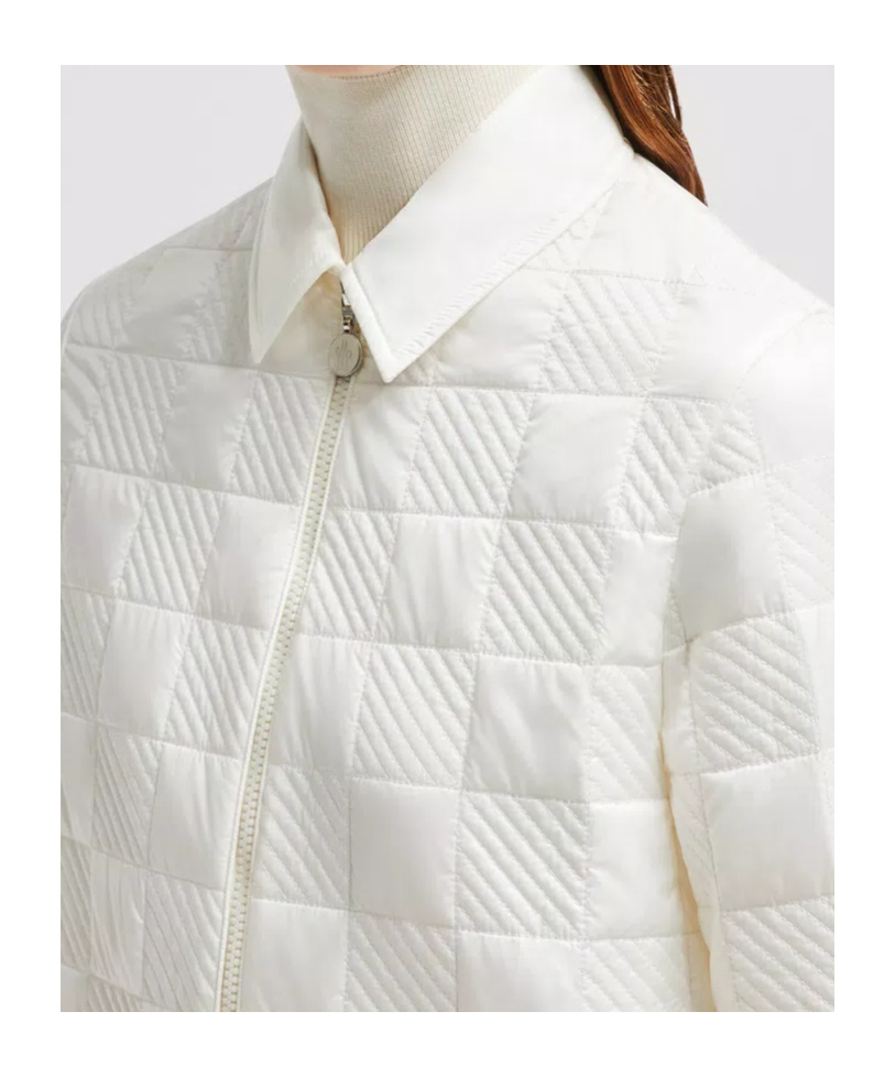 Moncler Logo-patch Quilted Jacket In White