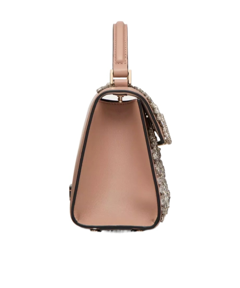 Valentino Vlogo Tote Bag In Crystal/rose