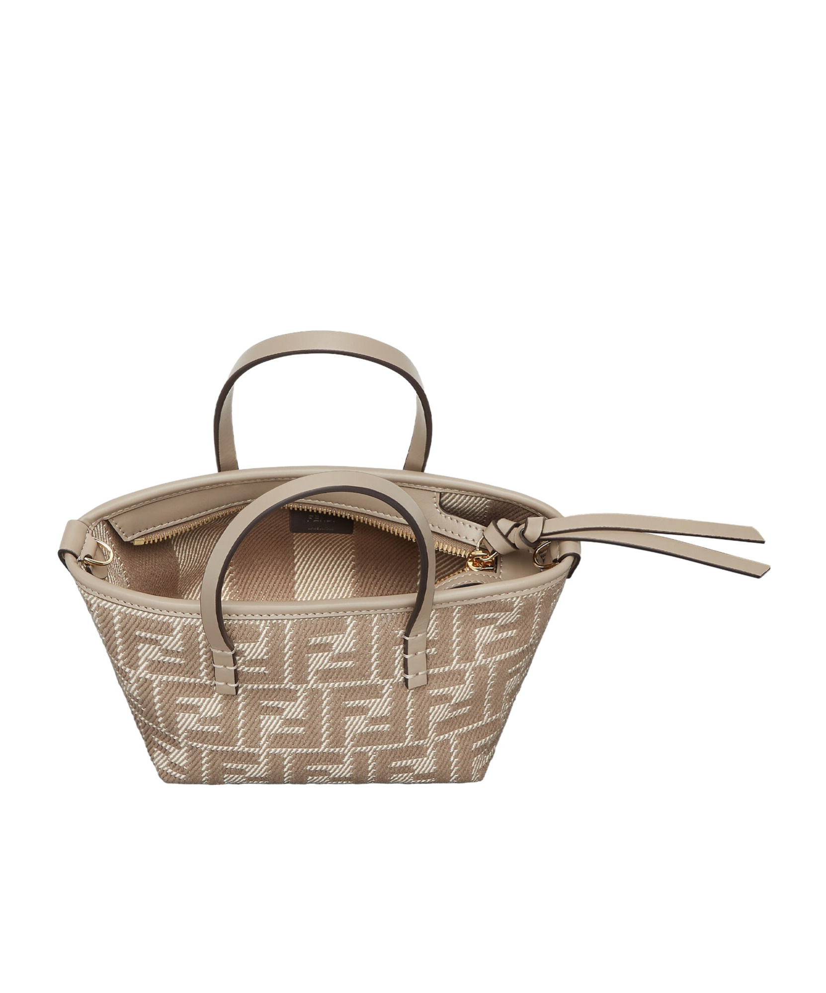 Fendi Dove Grey Roll Mini Minibag In Nude