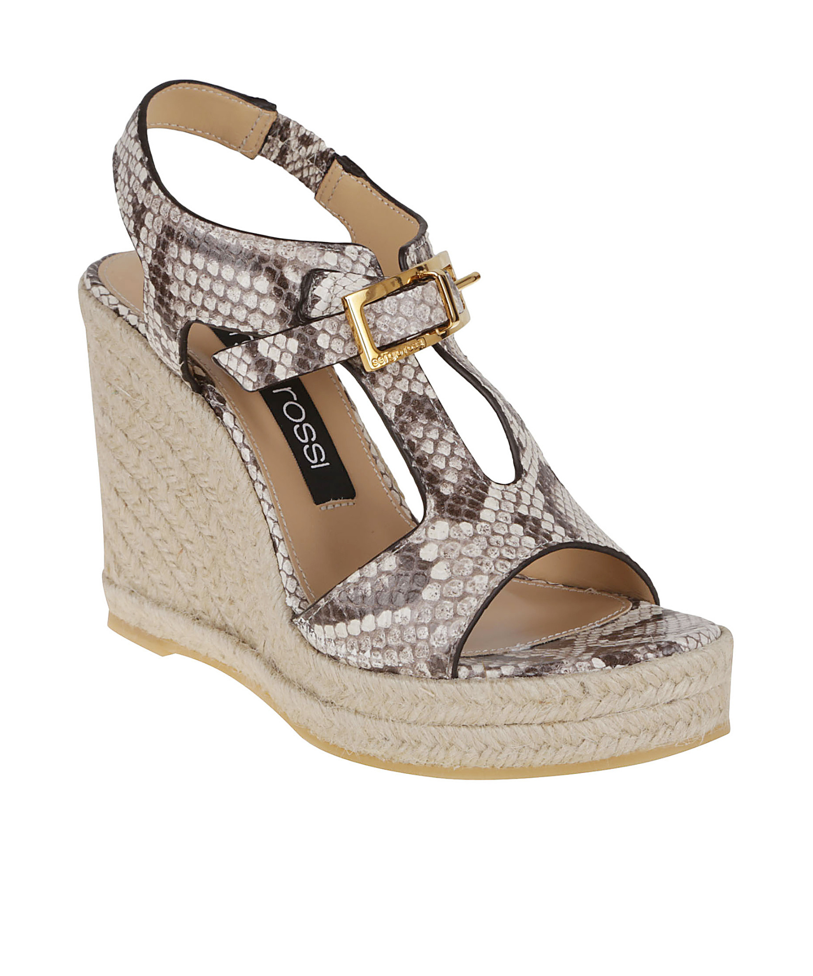 Sergio Rossi Sr Nora Sandals With Distinctive Buckle In Nude