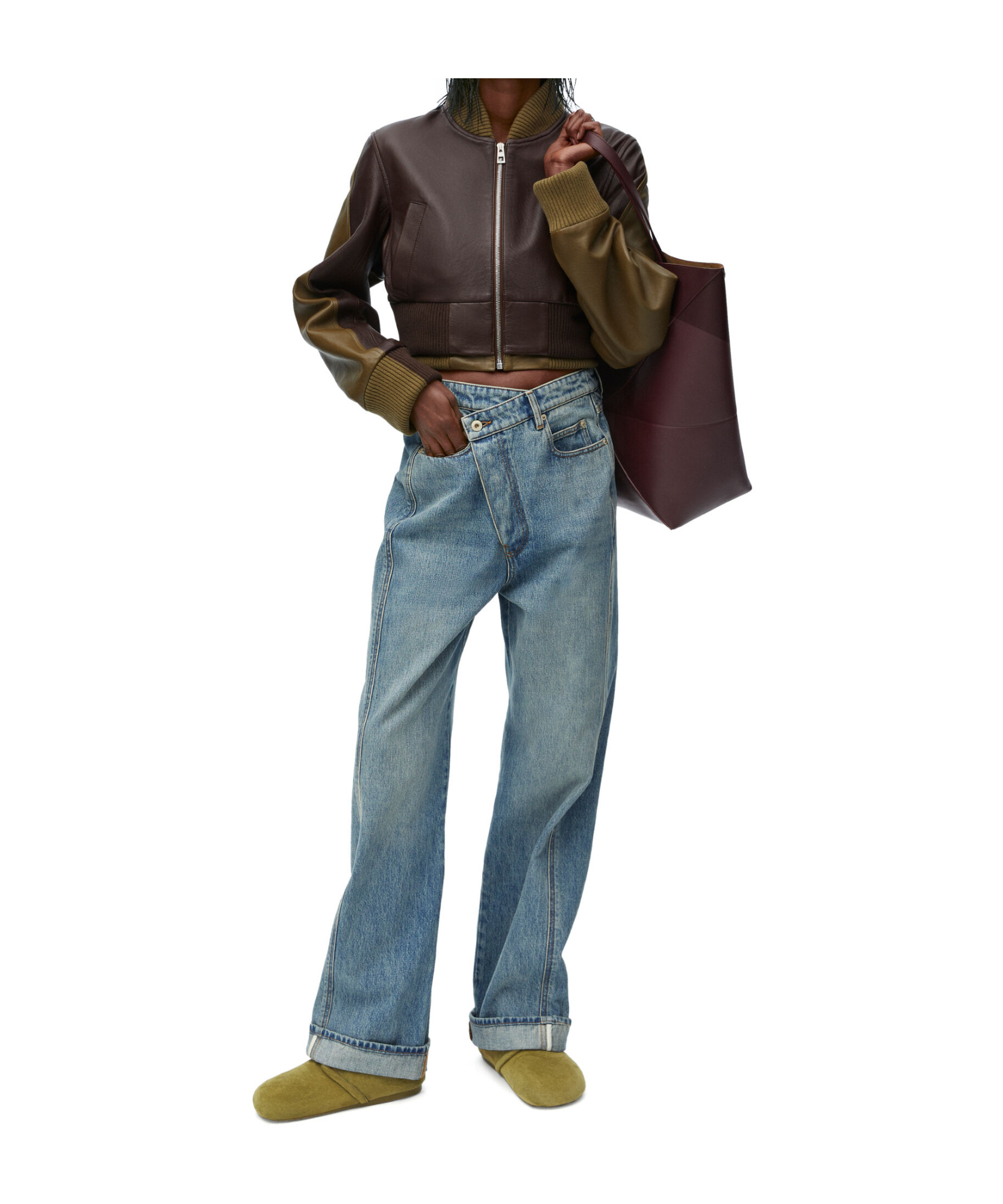 LOEWE DECONSTRUCTED JEANS IN DENIM
