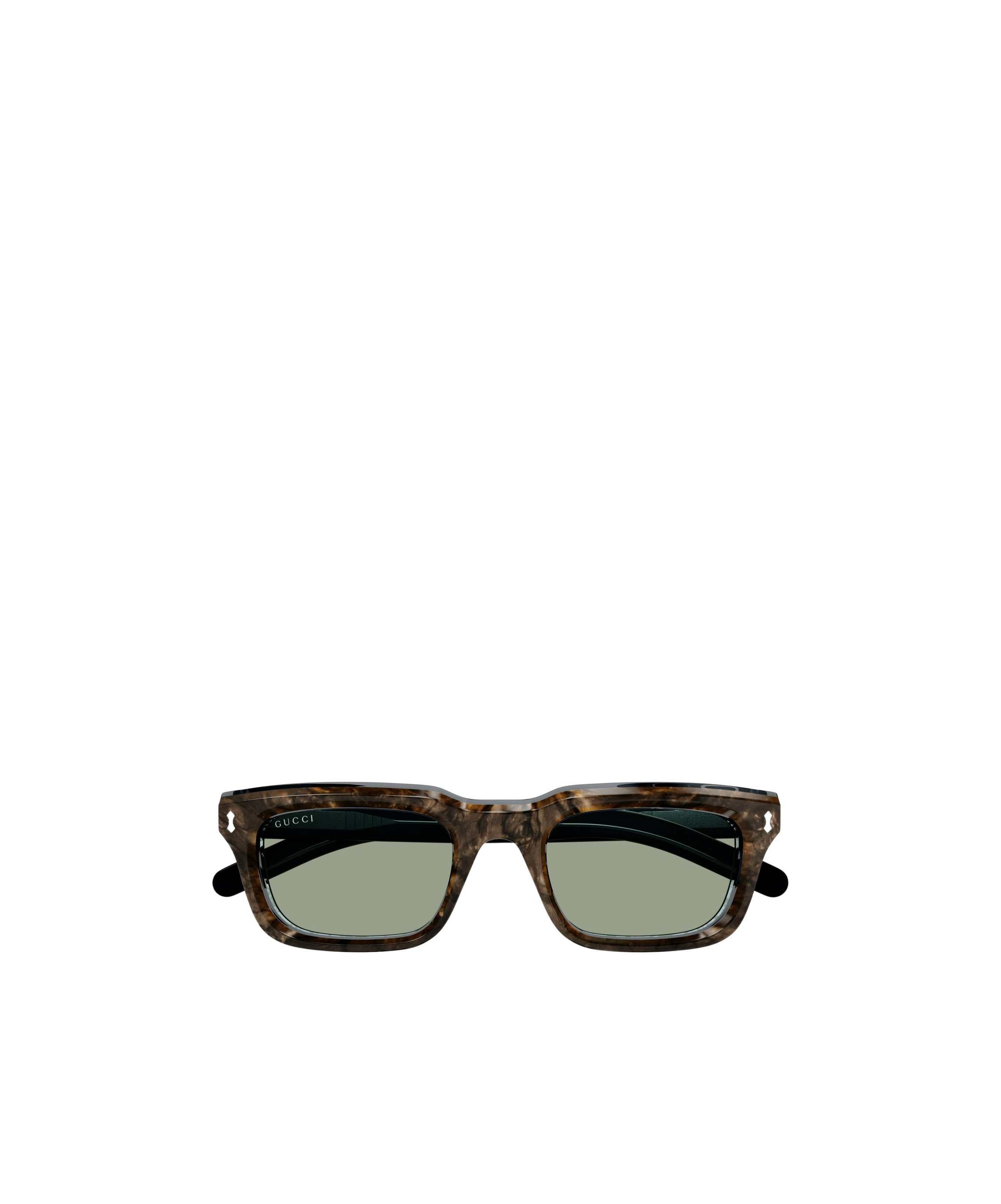 Gucci Rectangular Frame Sunglasses In Green