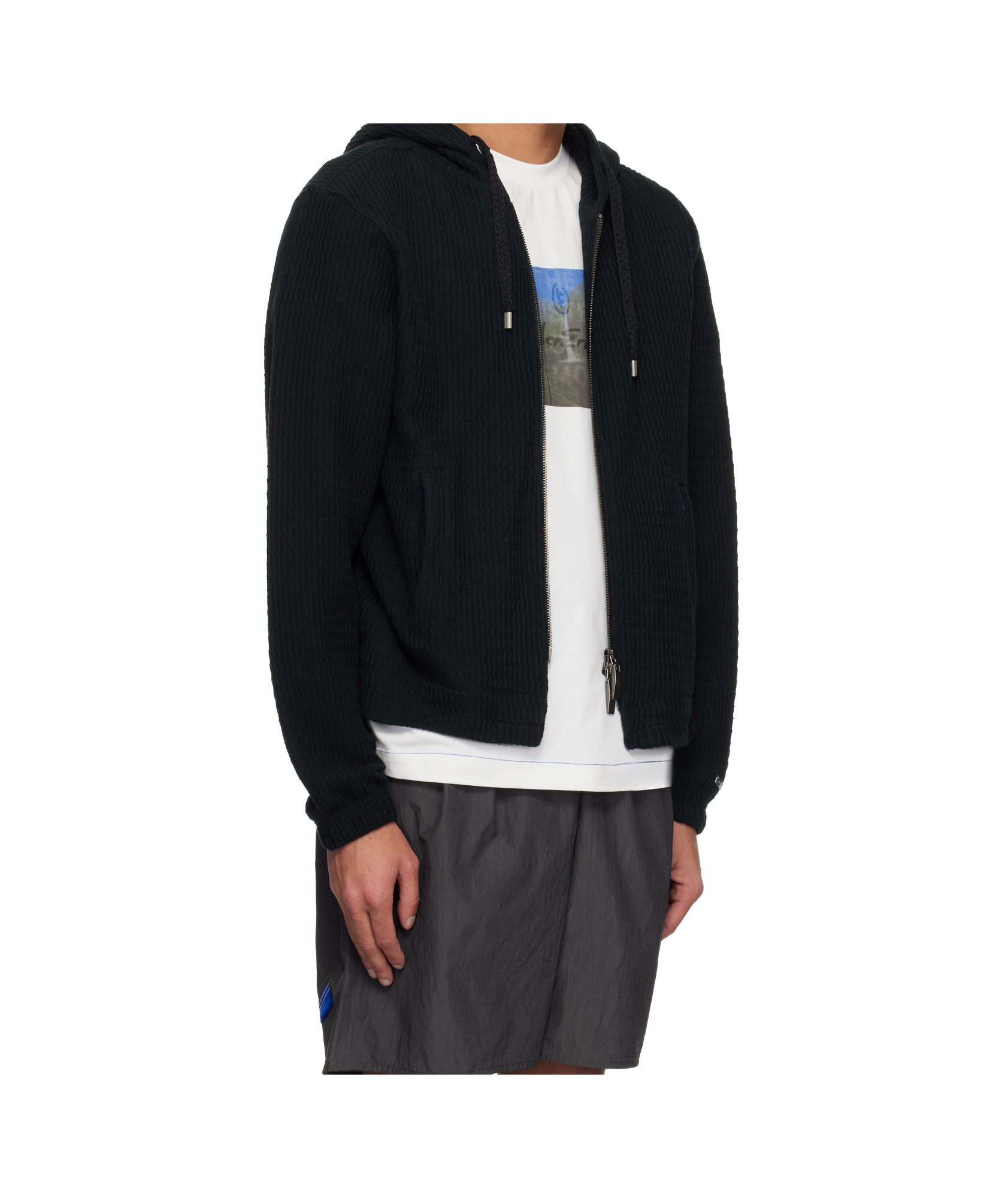 Ader Error Black Lunel Zip-up Product. 30 Hoodie In Black