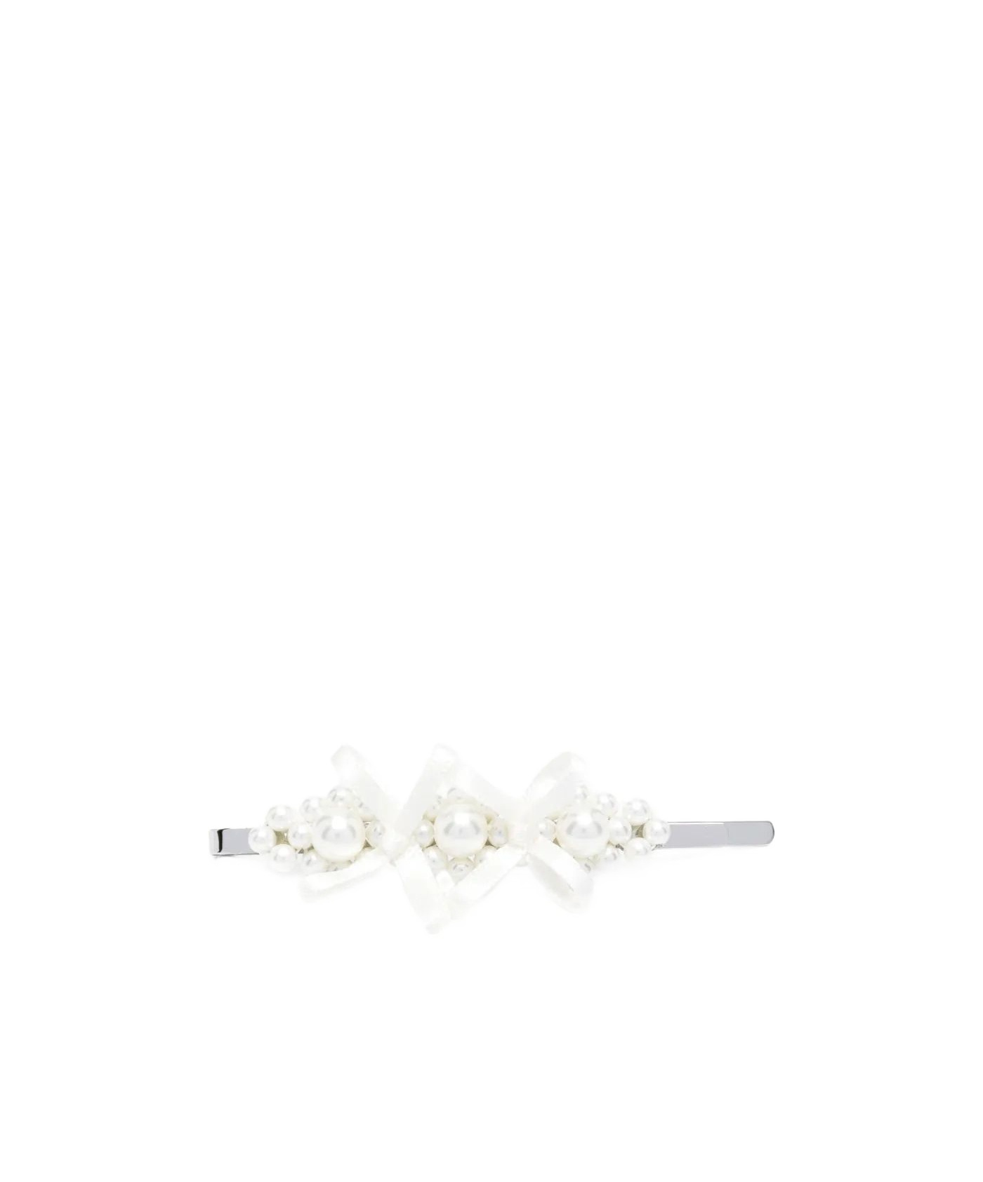 Simone Rocha Bow-embellished Hair Clip In White