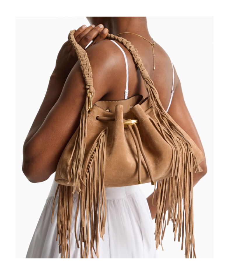 Jimmy Choo Medium Cinch Suede Bucket Bag