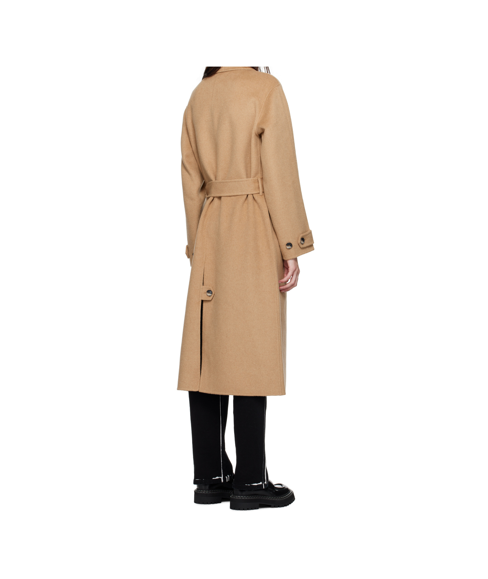 Shop Proenza Schouler Long Sleeve Coat In Yellow-brown