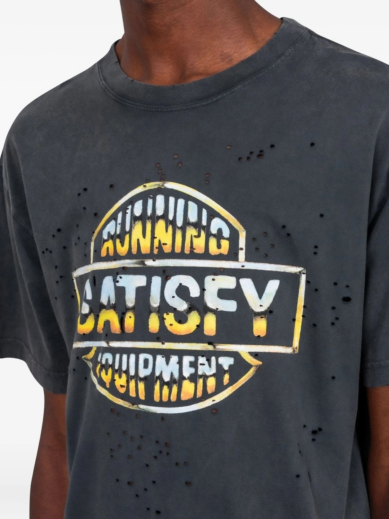 Satisfy Logo-print T-shirt In Black