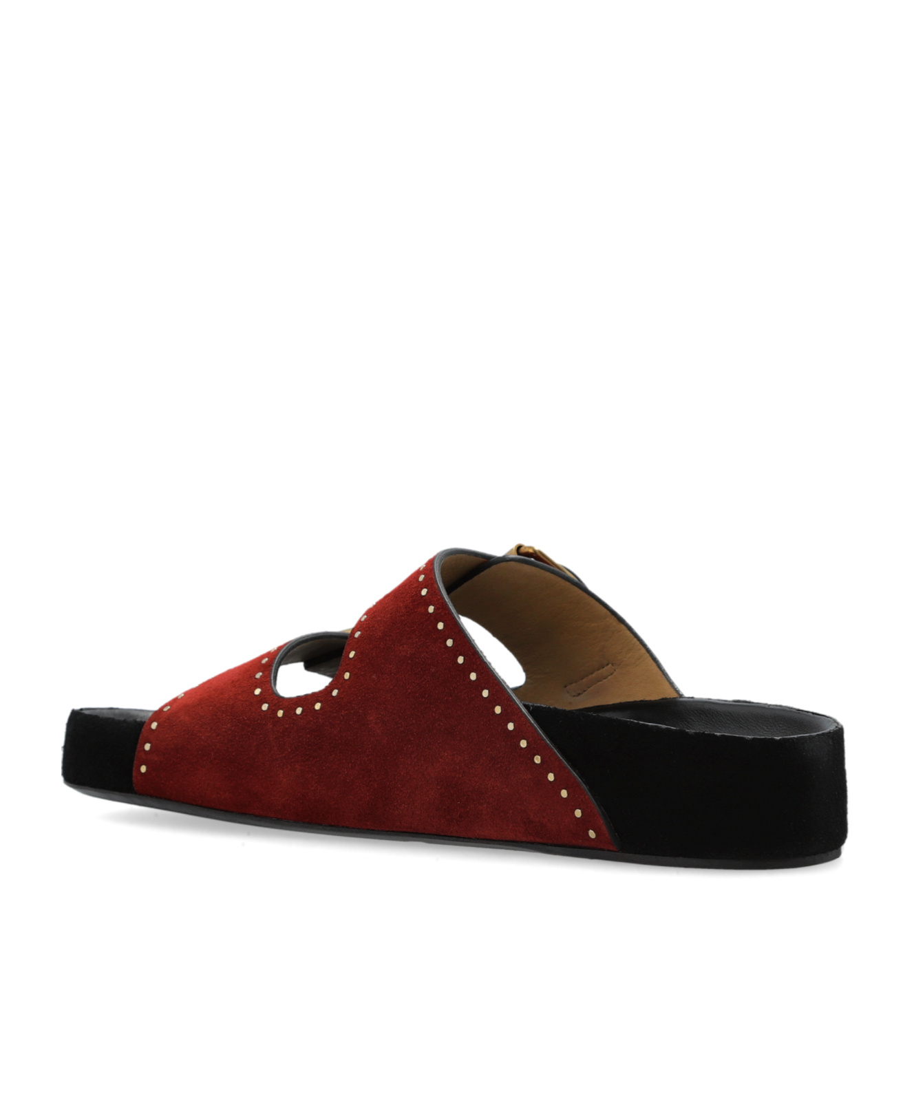 Isabel Marant Lennyo Suede Buckle Sandals In Brown
